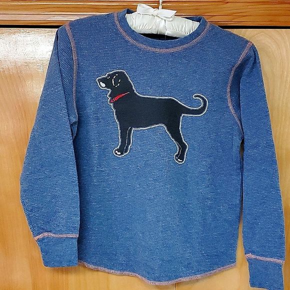The Black Dog Other - The Black Dog waffle denim blue tshirt boys medium